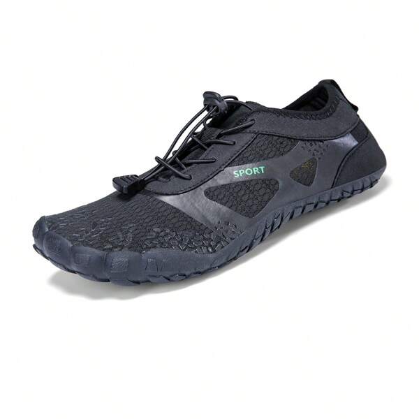 Barefoot Water Shoes - Non-Slip, , Striped Design, Suitable For Beach, Sports, Walking, Hiking And Running | Breathable Mesh Upper And Rubber Sole | Lace-Up Closure