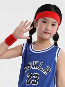 Kinder Einfarbiges Sport Schweißband, elastisch schweißabsorbierend atmungsaktiv dickes Fleece Schweißband, mehrfarbig erhältlich, geeignet für 8-16 Jahre Basketball, Tennis, Baseball, Softball, Volleyball, Fußball, Laufen