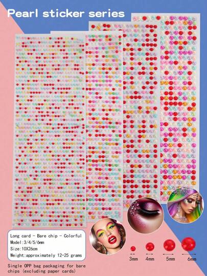 Party Joy 4pcs Mermaid Face Jewels, Body Jewelry Crystal Stickers, Rhinestone Tattoo Decor For Party, Festival, Costume Accessories,Concert Look,Face Gems