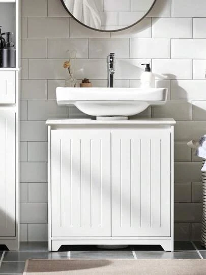 SoBuy BZR108-II-W Bathroom Vanity Unit Cabinet Washbasin Base Cabinet Bathroom Cabinet B