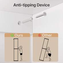 66"Over-The-Toilet Storage Cabinet With Adjustable Shelves, Freestanding Bathroom Organizer, Space-Saving Design For Bathroom Essentials, Open Shelf And Cabinet Combo - White - View 9