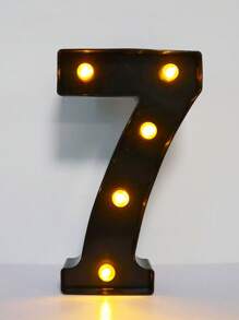 1pc 21.8cm/8.58in Holiday Party Lighting, Christmas Decor Light, Outdoor LED Light, Digits 0-9, Letters A-Z, Christmas Decor Digit Light, Holiday Accessories, Wedding Birthday Party Supplies, Room Scene Decoration - Black - View 34
