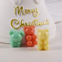 1pc 45-Cavity Resin Silicone Teddy Bear Shaped Mold, Heat Resistant For DIY Resin Pendant Earrings, Keychain, Necklace, Cartoon Crafts - White - View 4