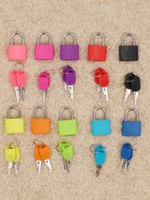 Luggage Lock Padlock, Color Plastic Shell Lock Zinc Alloy Small Lock, Mini Colorful Locks With Keys For Suitcase And Luggage