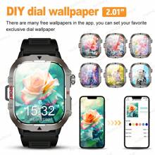 Hot New Product: A Men's And Women's Silicone Strap Sports Smartwatch, Capable Of Making/Answering Calls, Counting Steps, Tracking Calories, Distance, Multiple Sports Modes, Alarm Clock, Call Information Reminder, Multi-Functional Sports Smartwatch, 2.01 Inch Full Screen Touch Suitable For Android And IOS Systems, Fashionable Gift For Men/Girlfriends