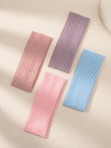 4pcs Solid Hair Band For back to school - Multicolor - View 3