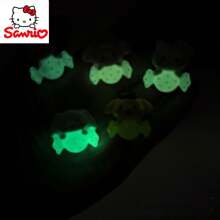 Sanrio Sanrio Adorable DIY, Set de 10 piezas/5 piezas/1 pieza, Piezas de resina de caramelo con efecto fosforescente, Pegamento de crema para DIY de fundas de teléfono, pasadores de cabello, ligas para el cabello, colgantes y joyería