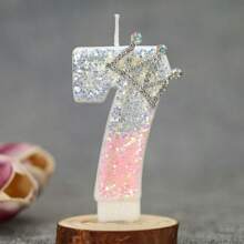1 Pc Crown Crystal Silver-Pink Creative Number 0-9 Candles For Birthday Party Cake Decoration Atmospheric Feeling Birthday Baking Plug-In Decoration Suitable For Girls, Goddess,Princess Female Anniversary Celebration Supplies Gifts Graduation,Wedding