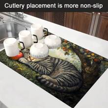 1pc Rooster Station Skateboard Pattern Rubber Stove Protection Pad, 28.3 X 20.5 Inches, Anti Slip, Heat-Resistant Synthetic Cover Electric Glass Stove, Scratch Resistant, Multifunctional Flat Top Oven, Washing Machine, Mouse Pad, Kitchen Decoration