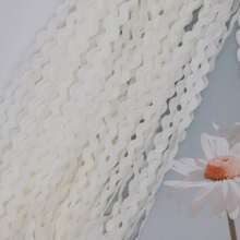 多色 0.5 厘米波浪 S 形花边饰边，适用于服装、衣领、裙摆、窗帘、工艺品 - 彩色 - 查看 28