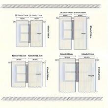 2 Pieces Of Simulated Wooden Door Handle Wheel Print Curtain 3D Digital Print Shade Curtain Retro Pasture Wood Pattern Suitable For Living Room Bedroom Study Dining Room HD Printing Soft Light Adjustment Four Seasons Universal Easy To Clean Anti-Fading Heat Insulation To Create A Romantic Atmosphere To Enhance Home Taste For Wardrobe Dust - Sprout Green - View 11