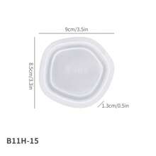 1 pieza Molde de bandeja de silicona asimétrico, molde de colada para hacer joyas de resina epoxi y yeso, apto para bandejas de decoración del hogar, elaboración de regalos hechos a mano