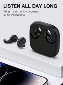GENAI Mini écouteurs de sommeil, écouteurs sans fil 5,3 intra-auriculaires légers avec microphone intégré, IPX5 étanche, son premium immersif parfait pour dormir, s'entraîner, courir, faire du yoga, l'insomnie, les voyages en avion, la méditation
