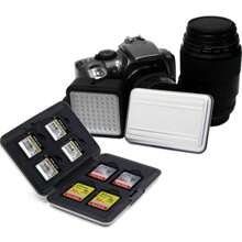Aluminum SD And Micro SD Memory Card Case, Durable, Lightweight, Holds Up To 16 Memory Cards - Black - View 3