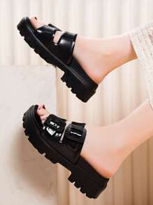 1 par de sandalias ligeras y cómodas de moda casual para niñas, aptas para el verano