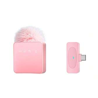 2.4G 无线麦克风专业版：14 小时长电池寿命，160mAh 电池容量，DSP+ENC 降噪，即插即用夹式设计，适用于高清视频博客/直播