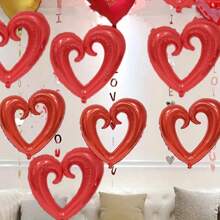 5 sztuk małych balonów haczykowych w kształcie serca, dekoracja na przyjęcie walentynkowe z okazji Dnia Matki, tło ceremonii ślubnej, rekwizyty fotograficzne