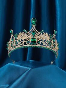 Vương miện và vương miện cho phụ nữ, Vương miện cưới pha lê cho phụ nữ Vương miện nữ hoàng băng đô Vương miện công chúa kim loại cho cô dâu sinh nhật dạ hội - Nhiều màu - Xem 7