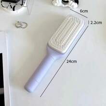 1pc One Click Cleaning Telescopic Massage Comb, Household Anti-Static Comb, Bathroom Supplies