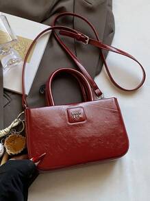 Fashionable Solid Color Simple Versatile Shoulder Bag Classic Popular Niche Design Handbag Elegant Adjustable Shoulder Strap Crossbody Bag, Suitable For Daily Travel Commuting Work Shopping Dating.