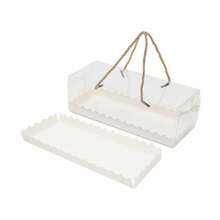 RibasuBB 60-Pack Clear Cake Packaging Boxes With Lifting Ropes, Foldable PET & Paperboard, Stylish, Lightweight, Ideal For Parties & Gifts - Transparent - View 9
