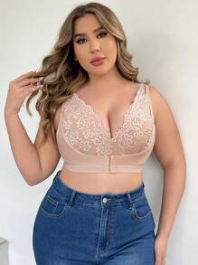 Plus Size Comfortabele Draadloze Voorsluiting BH