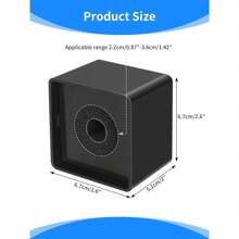 YOUSHARES Microphone Square Cube Flag Station - Mic Wireless Handle Flag Station For Interview GO Handheld, Compatible With Most Wireless Microphone Handheld, Black - 黑色 - 查看 4