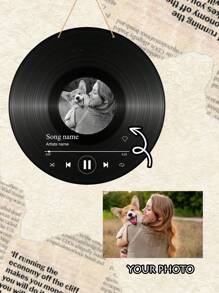 1 Peça Placa Personalizada de Disco de Vinil Acrílico Vintage - Recordação Personalizada de Música e Foto para Casais, Família ou Entes Queridos - Presente Único para Dia dos Namorados, Aniversários, Dia das Mães e Dia dos Pais, Multifuncional, Ornamental, Reutilizável, Requintada, Estilosa, de Alta Qualidade, Colorida, Moderna, Personalizada, Única, Sala de Chá, Casa, Jardim, Escritório, Para o Dia dos Namorados, Para o Dia das Mães, Para o Dia dos Pais, Para a Formatura, Para Casamentos, Para Inauguração da Casa, Acessórios Personalizados para Festas, Ambiente Acolhedor, Casa e Vida, Assombrar Sua Casa, Lembranças