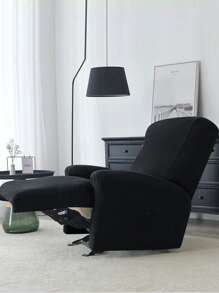 1 件/2 件/3 件，玉米绒芝华士躺椅沙发套，高弹力防尘猫爪软沙发套，适用于客厅卧室等装饰用品，适合家庭使用 - 黑色 - 查看 1