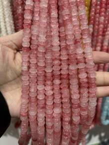 50/100pcs 5mm X 8mm Imitation Jade, Agate, Abacus Beads, Loose Beads, Wheel Beads, Spacer Beads For DIY Jewelry Making, Bracelets, Keychains, Necklaces, Crafts Decoration, Colorful Beads Material To Inspire Your Creative Designs