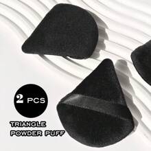 2 件装三角粉扑 - 超柔软可洗化妆海绵，可精确混合，可重复使用的化妆粉扑，适用于散粉和粉底 - 彩色 - 查看 1