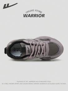 WARRIOR 1 par Nuevos tenis tipo Chunky de la Serie Warrior 2025 para mujer. Tenis de suela gruesa y ligera, con parte superior y cordones delanteros, aptos para uso en exteriores, color blanco, adecuados para uso durante todo el año.