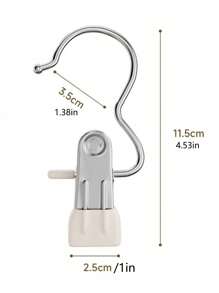 10 Pieces Of Stainless Steel Clothes Clip, Laundry Clothes Nail With Hook, Portable Hanging Clothes Clip, Wardrobe Organizer, Hanger Dress Pants Shoes Jeans Boots Skirt,Beachwear,Spring,Minimalist,Summer Tops