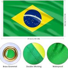 Brasilianische Flagge, kleine handgehaltene brasilianische Flaggen, 5,5*8,2 Zoll/20 Stück/20 Fuß brasilianische Fahnenkette, brasilianische Fensterfahne, für Fußballsport, Gartendekoration