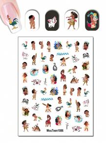 Disney Serie principessa arte di unghie Water Decals Adesivi, Adesivi arte di unghie cartone animato