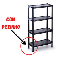 Multipurpose Modular Shelf 4-Tier Organizer - 黑色 - 查看 5