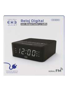 Radio Despertador Digital con Alarma y Pantalla LED | Sintonizador FM, Repetición de Alarma, Reloj de Mesa para Hogar u Oficina - Negro - Ver 2