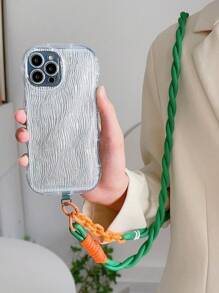 1 件长扭纹挂绳项链带，适合户外徒步旅行，带扬声器，适用于男女通用手机壳、包，坚固的编织粗链吊坠礼物，适合母亲、家人、朋友、生日、节日手机饰品、手机链 - 彩色 - 查看 11