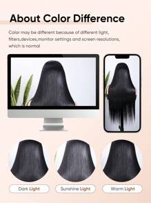 jessie's wig 预切 4x4 蕾丝波浪层剪无胶假发真人头发佩戴和使用无胶假发 180% 密度 100% 真人头发 16-26 英寸 - SNatural - 查看 8