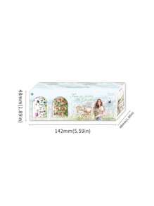 3 卷花卉和人物主题装饰和纸胶带套装，“花园时刻”系列，适用于剪贴簿 - 彩色 - 查看 8