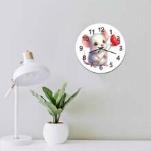 Wedding Day Mouse, Kitchen Wall Clock, Bedroom Wall Decor, Home Decor, Gift For Her Gift Idea Couple - Mixed Colors - View 3