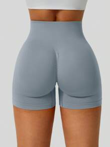 NcmRyu 3pcs Women's Seamless Elastic Yoga Gym Fitness Running Shorts - Multicolor - View 4