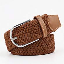 1pc 26-Color 3-Size Elastic Woven Belt (Width 3.3CM, Length 107-130CM), Fashion Sports Belt For Men