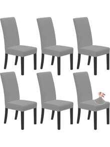 1/4/6 Pcs Chair Covers, Dining Room Chair Covers, Stretch Kitchen Chair Covers/Dining Room Chair Covers , Removable Washable Dining Chair Slipcovers For Home, Hotel, Banquet