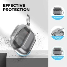 Funda transparente compatible con Samsung Galaxy Buds3 Pro y Galaxy Buds 3 (2024) - Cubiertas protectoras suaves de TPU compatibles con la serie Samsung Galaxy Buds3 que admiten carga inalámbrica (Transparente)