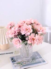 1Bó hoa mẫu đơn nhân tạo hoa lụa bó hoa mẫu đơn giả sắp xếp hoa cho trang trại nhà Boho bàn tiệc cưới trung tâm, hoa nhựa giả số lượng lớn để trang trí bình hoa - Nhiều màu - Xem 6