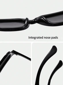 1 件装新款儿童偏光硅胶时尚眼镜宝宝男童女童儿童方形镜框时尚眼镜 - 彩色 - 查看 8