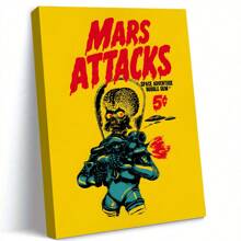 1pc Unframed Canvas Poster, Vintage Art, The Martians Are Coming! Movie Posters, Classic 90s Vintage Wall Movie Art Print Photos, Bedroom Living Room Hallway, Wall Art, Wall Decor, Winter Decor, Room Decor Ideal Gift, Posters, Wall Art, Room Decoration Stuff,Modern, Quotes Gifts Birthday Graduation