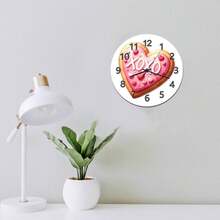 Wedding Day Cookies, Battery-Operated Wall Clock, Living Room Wall Decor, Living Room Decor And Accessories,  Gifts For Mom
