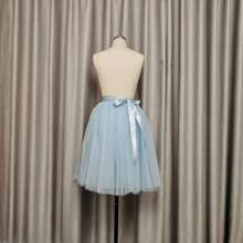 Women's High Waisted Asymmetrical Tulle Skirt Wedding Petticoat, 4 Layers Tulle + 1 Layer Lining Tutu Skirt, Bridesmaid Skirt, Long Colorful Skirt With Puffy Design, Ball Gown, Princess Skirt Fall Clothes For Women - Multicolor - View 9